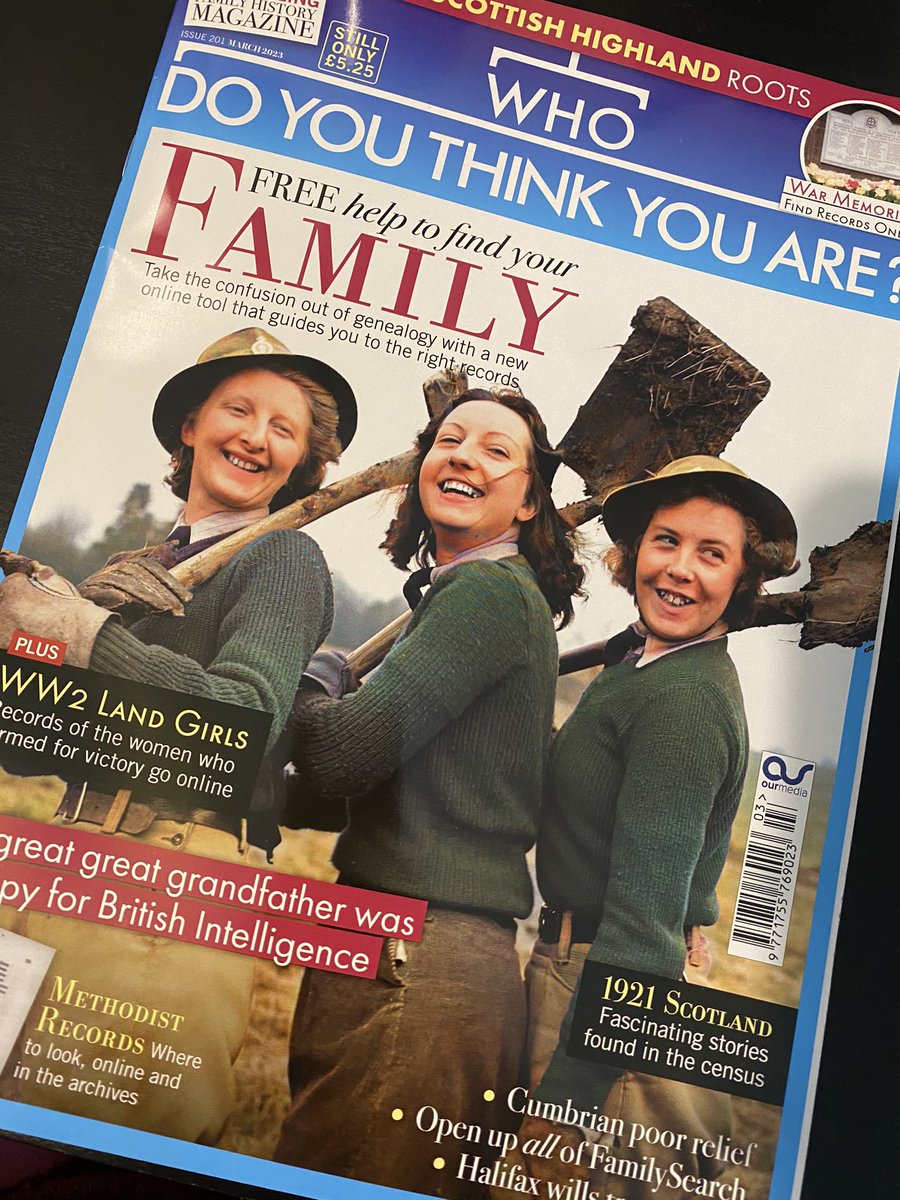 knights_skye's tweet photo. So proud of my sister Cherish to have a 2 page spread in @WDYTYA_UK discussing the new digitised Women’s Land Army index cards. She has been my biggest inspiration and supporter as I transition into the heritage world. #InternationalWomensDay #wla #WomensDay #inspire #magazine https://t.co/fECJ9WIFjg