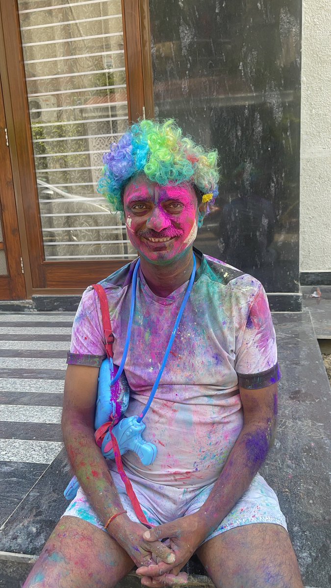 SriGyanesh's tweet photo. Happy Holi 
#Holi #HoliFestival2023 #HoliCelebrations #InternationalWomensDay https://t.co/Sty5xks8kE