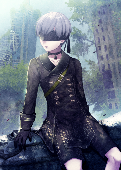 ヨルハ九号S型 「過去絵レタッチ9S(ニーアオートマタ) 」|壱十九 / illustratorのイラスト