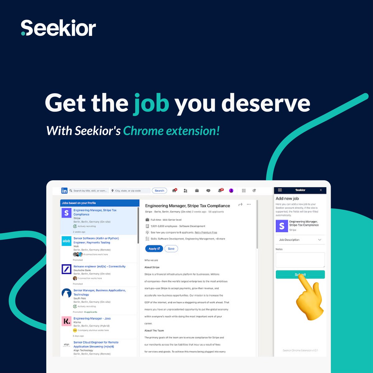 SeekiorApp's tweet photo. Get the job you deserve with Seekior's Chrome extension! With one simple click, you can add job applications right from the job board 💼💪

Seekior Chrome Extension: https://t.co/oOy9LPcW4Y

https://t.co/4UrkitcuUP

 #jobsearch #jobseekers #job #chrome #layoff #layoffs2023 https://t.co/SH20KerQT6