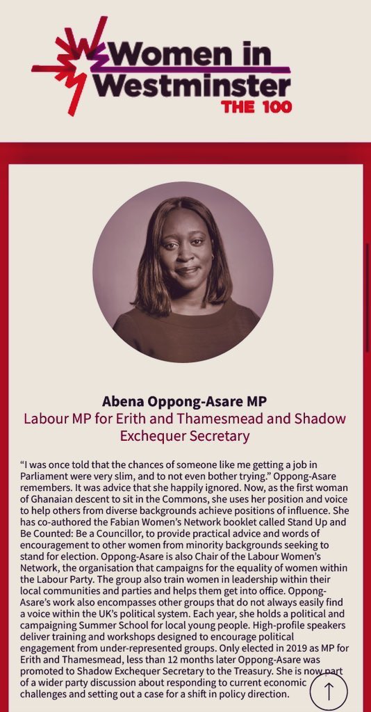 Huge congratulations to our awesome Chair <a href="/abenaopp/">Abena Oppong-Asare MP</a> MP for being listed as one of the Women in Westminster ‘Westminster 100’ again for 2023. Doing LWN proud. Many other inspiring <a href="/ukLabour/">The Labour Party</a> sisters in the list too- well done!🌹 #WiW100 #IWD2023 <a href="/TheHouseMag/">The House magazine</a> politicshome.com/thehouse/partn…