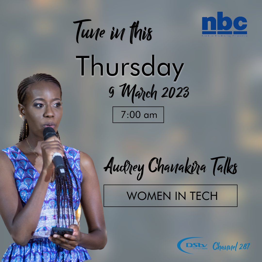 Tune in tomorrow 7 am on <a href="/NBCNamibia/">NBC Namibia</a> as I talk about Women in Tech 💫