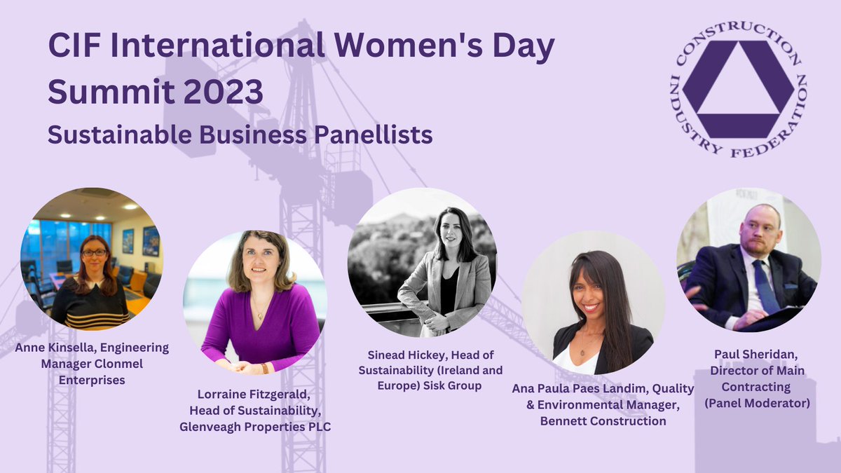 We are thrilled to announce our second panel is live for the #sustainability session at #IWD2023. These exceptional professionals will bring immense knowledge &amp; insights to the debate. #EmbraceEquity #CIF2023