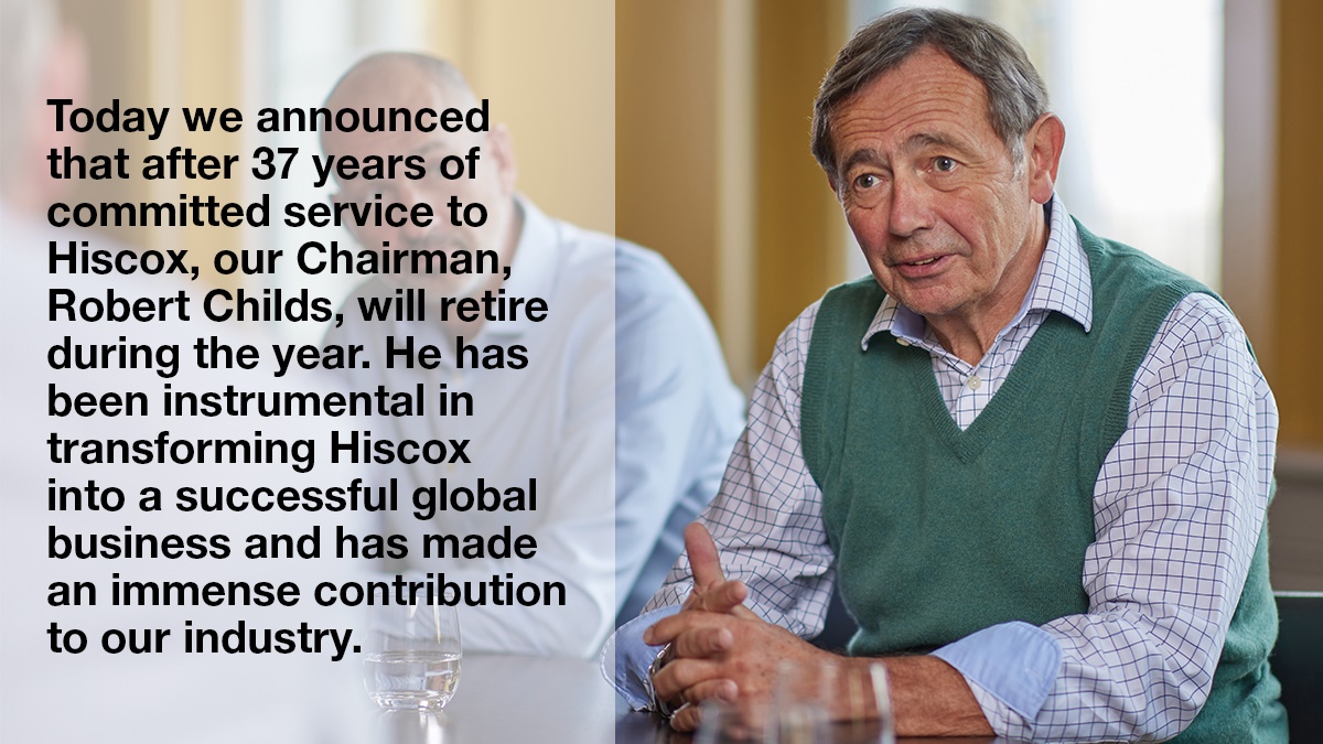 This morning we announced that our Chairman, Robert Childs, will retire from the Board during 2023. You can read our full announcement at hiscoxgroup.com/news/press-rel…