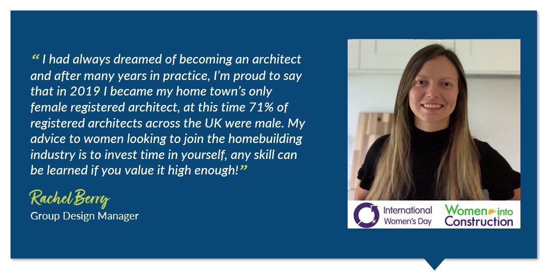 Our Group Design Manager, Rachel Berry, is proud to be a registered architect and work in the construction industry. Here’s Rachel’s advice on working in construction. #InternationalWomensDay #WomenInConstructionWeek