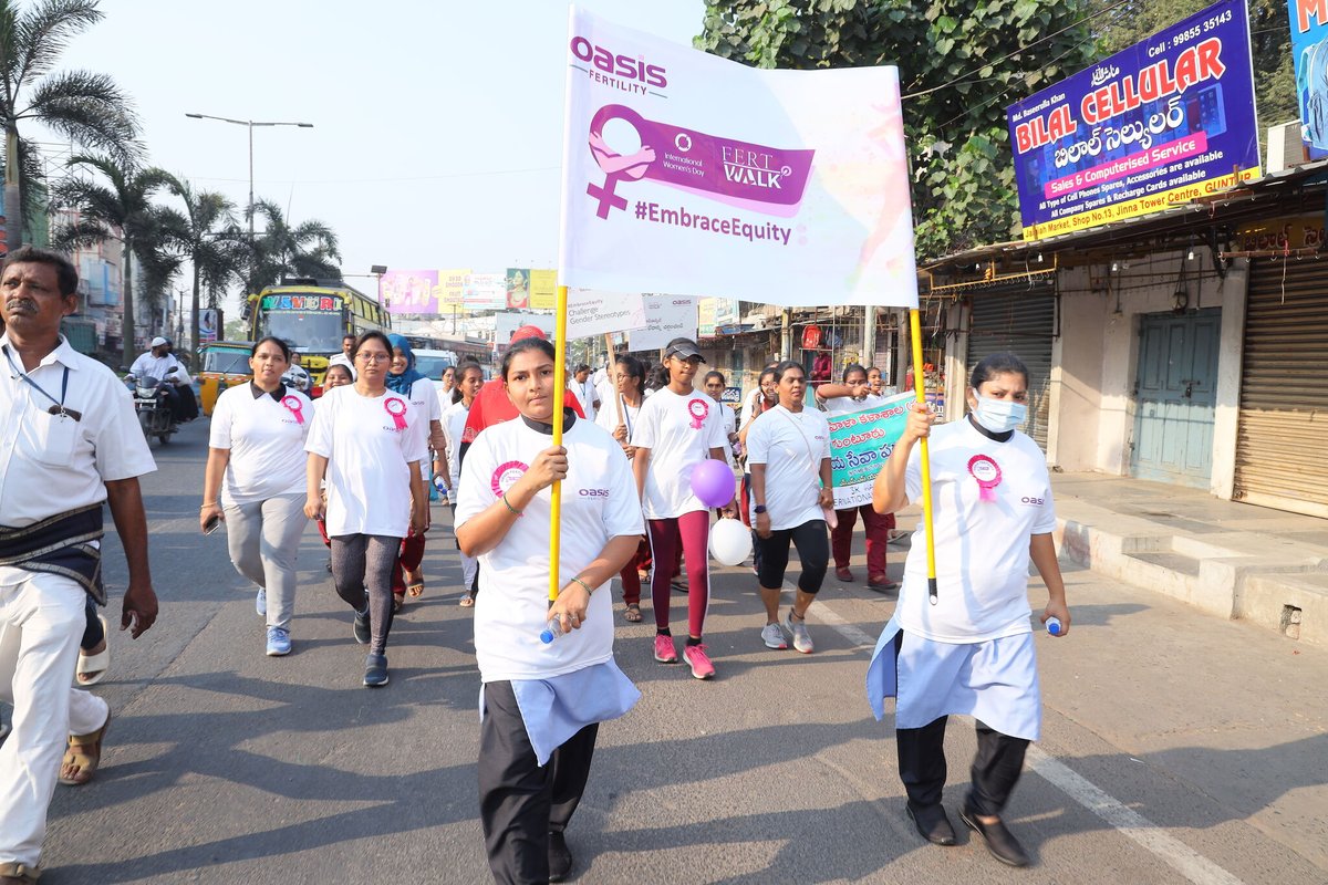 oasisivf's tweet photo. Oasis Fertility, Guntur conducted a 5 km Walkathon on the occasion of International Women’s Day to create awareness about fitness.
#InternationalWomensDay2023 #Walkathon #FertilitySpecialist
#OasisFertility https://t.co/8UfuYydT91