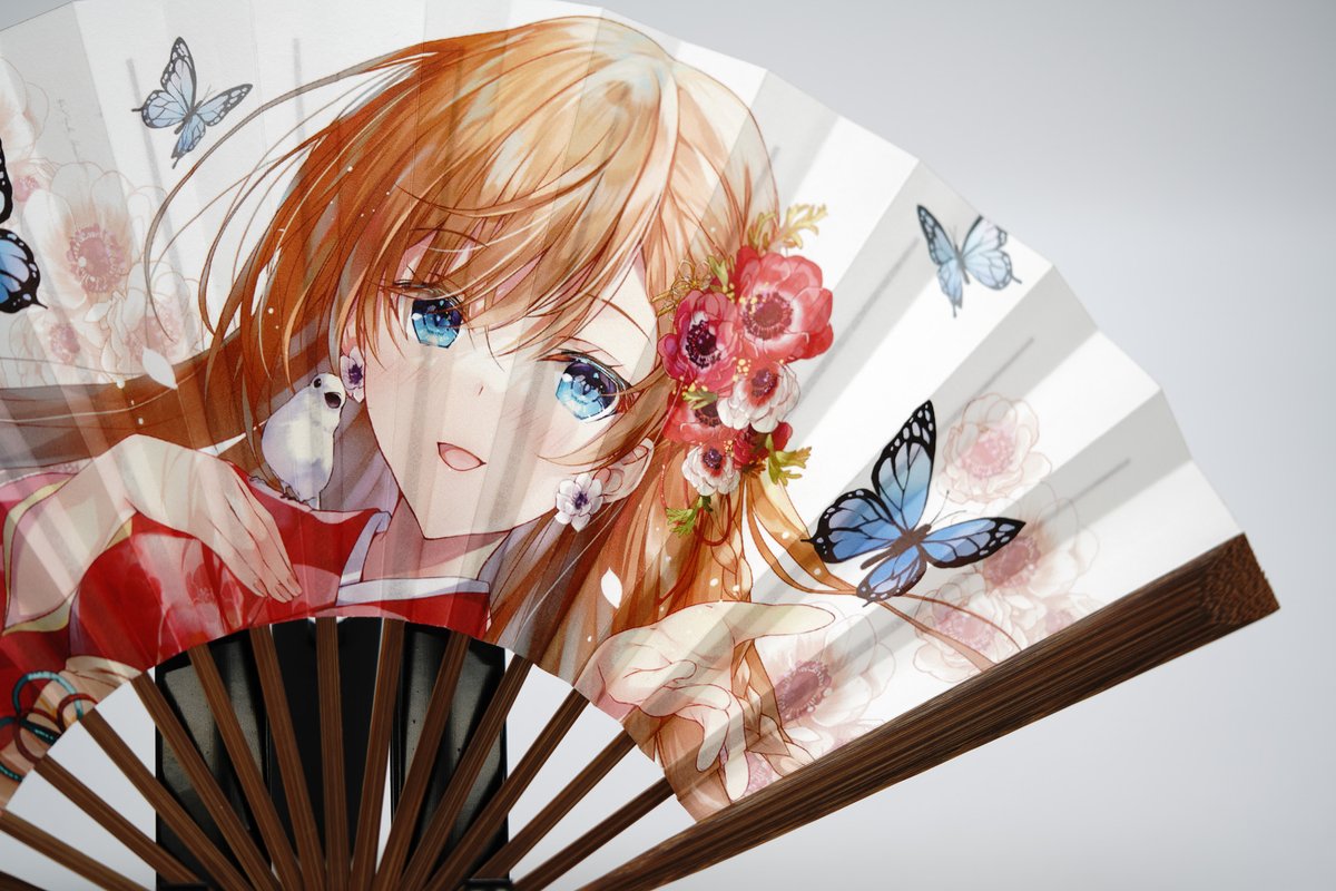 1girl butterfly hair flower japanese clothes flower blue eyes kimono  illustration images