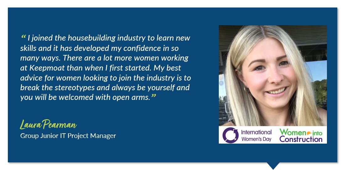 Meet Laura our Group Junior IT Project Manager, who has shared her best advice for women looking to join the housebuilding industry. #InternationalWomensDay #WomenInConstructionWeek