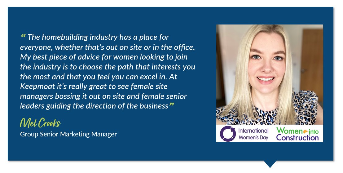Our Group Senior Marketing Manager, Mel Crooks, helps promote the Keepmoat Homes brand and our mission of ‘Building Communities. Transforming Lives’. Here’s what she had to say about the industry. #InternationalWomensDay #WomenInConstructionWeek