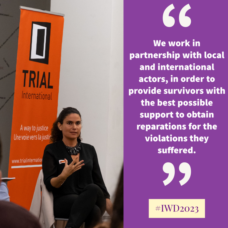 UKMissionGeneva's tweet photo. Did you know Geneva is home to many non-governmental organizations?

On #IWD2023, we commend the work they are doing to protect, empower and support women &amp; girls everywhere. 

Meet @Chiara_Gab of @Trial International 👋🏽