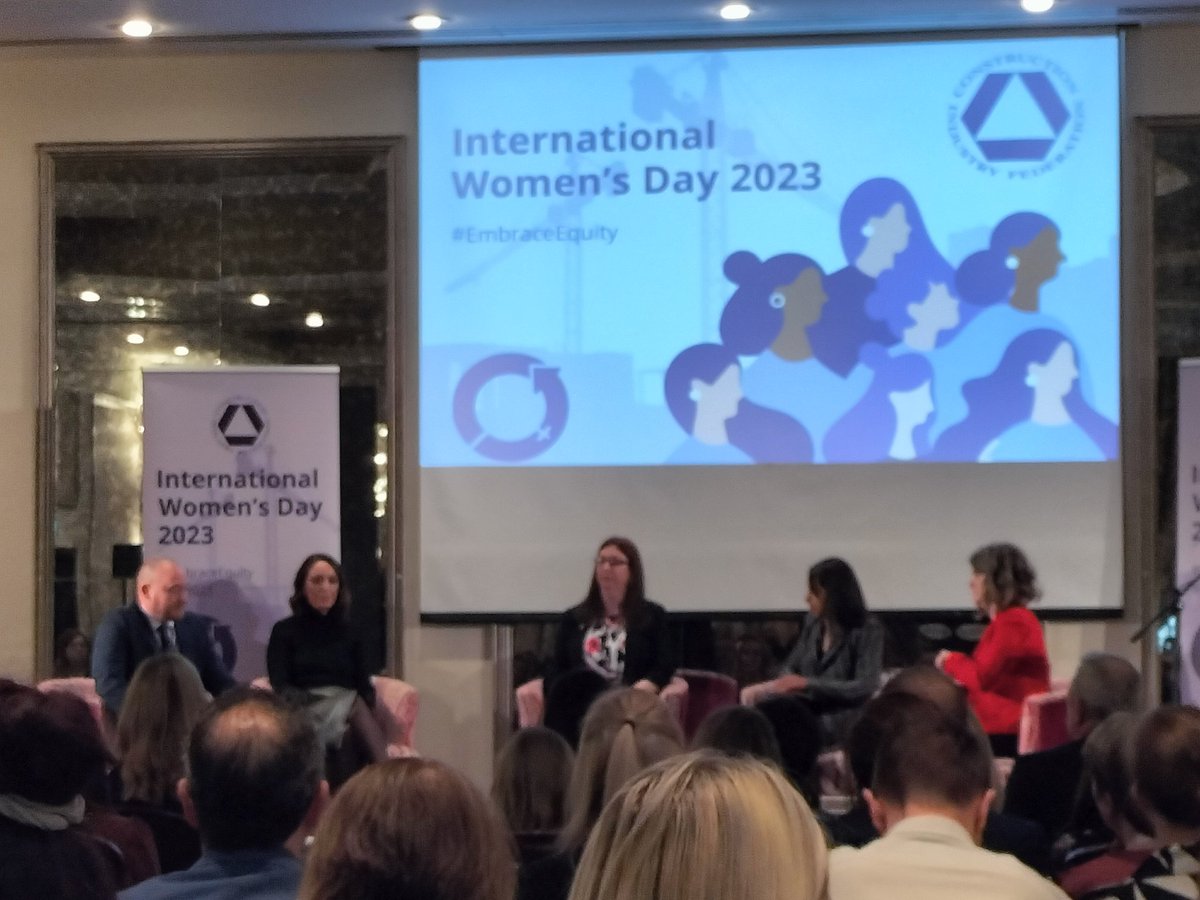 Very inspiring and informative session so far at the <a href="/CIF_Ireland/">Construction Industry Federation (CIF)</a>  international women's day event.  #cif23 #iwd2023 #EmbraceEquity