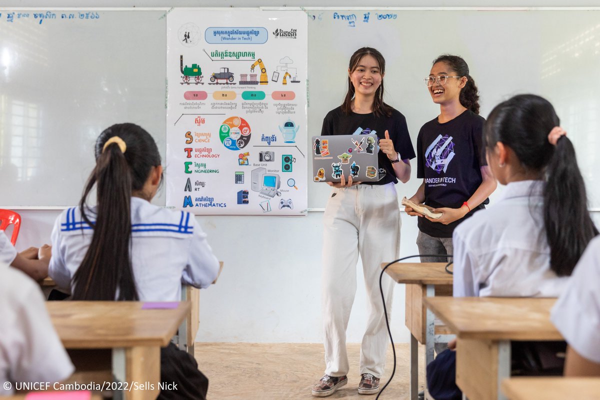 UNICEFCambodia's tweet photo. Happy #InternationalWomensDay π€ βοΈ!
Vicheda has become a tech π₯οΈ pioneer and #GenerationFuture2022 young leader despite social norms discouraging girls from pursuing careers in tech.
Read why she's passionate about opening up technology to more girls. https://t.co/k6S6jyIgbr https://t.co/dt5MupppNb
