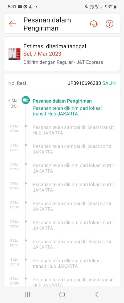 ds_Liao's tweet photo. @jntexpressid pls di cek paket saya hilang kemana ya? Gak ada kabar dan gak di beri solusi. No resi : JP3910696288 https://t.co/KAvN0HOfJP