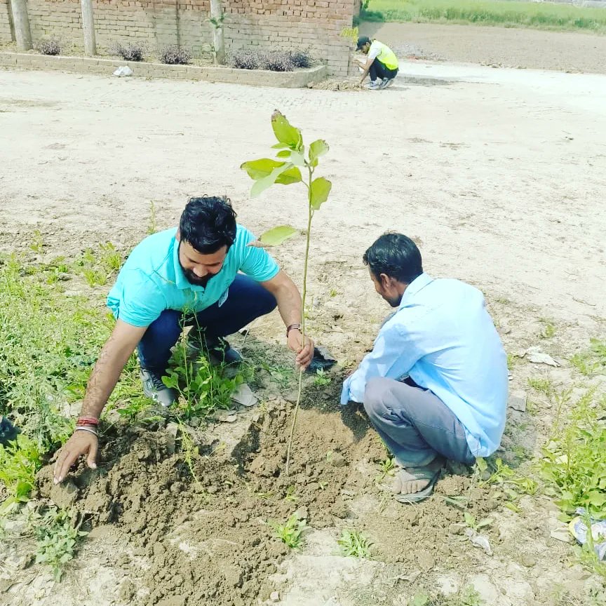 HUMANITYInTrust's tweet photo. Plantation Drive in Karchhana Prayagraj by Humanity India Trust in association with L&amp;T company safety department.
#plantation #savetheearth #humanityindiatrust #larsentoubro https://t.co/Yo6LHSfPXw