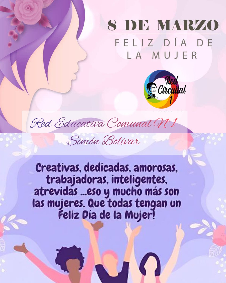RedCircuital1's tweet photo. El 8 de marzo se celebra el Día Internacional de la Mujer, un día dedicado a la lucha por la igualdad, la participación y el empoderamiento de la mujer en todos los ámbitos de la sociedad.
@nicolasmaduro
@zeguarico
@_laavanzadora
 @mppeducacion 
@yeseniahdz83
 @inmujerroscio https://t.co/ppAQJ2j6KN