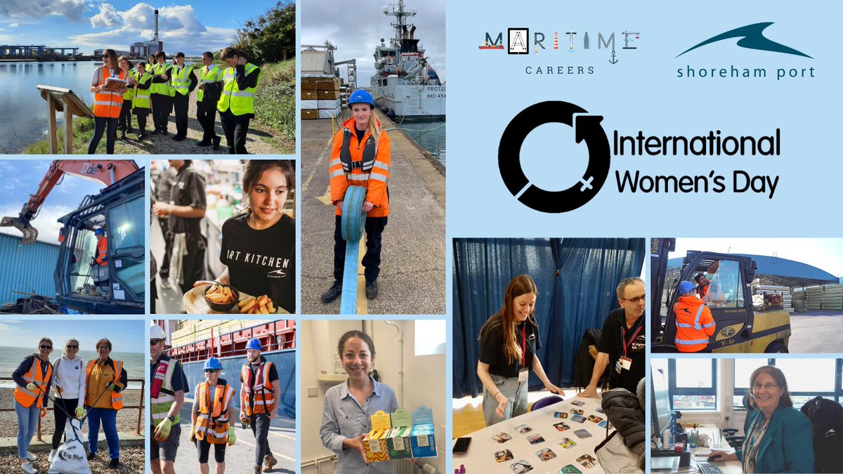 shoreham_port's tweet photo. Happy #IWD2023! We are proud to celebrate the women at Shoreham Port &amp; across the #maritime sector.

With so many career pathways &amp; entry routes, there's a role for everyone in #maritime! ⚓

#EmbraceEquity #WomenInMaritime #DiversityInMaritime #NCW2023 @MaritimeUK @MUKCareers https://t.co/YFX2l7SCVm