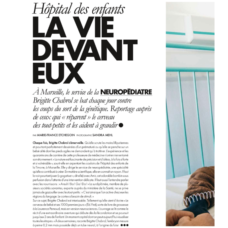 aphm_actu's tweet photo. Merci à @MFEtchegoin &amp; @ELLEfrance pour ce magnifique article sur le Pr @ChabrolBrigitte et son service de #neuropédiatrie de l'Hôpital de la Timone! 👏🙌