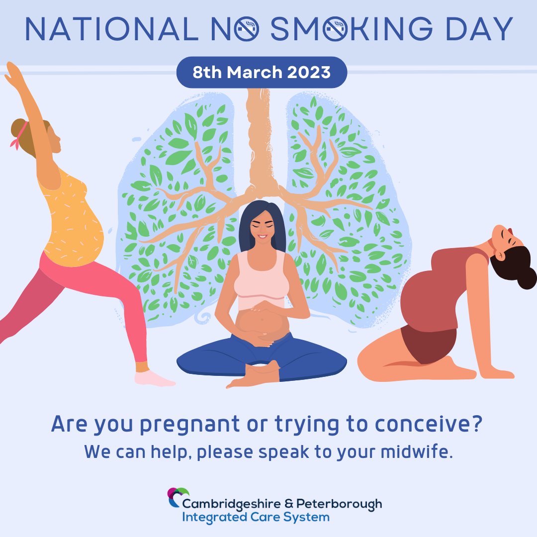 rosiehospital's tweet photo. Remember it is never too late to stop smoking.
 
You are much more likely to quit successfully with the help of a trained professional who can provide specialist support. We have specialist teams available at Peterborough City Hospital, Hinchingbrooke Hospital and The Rosie. https://t.co/BiPRvFeq8A