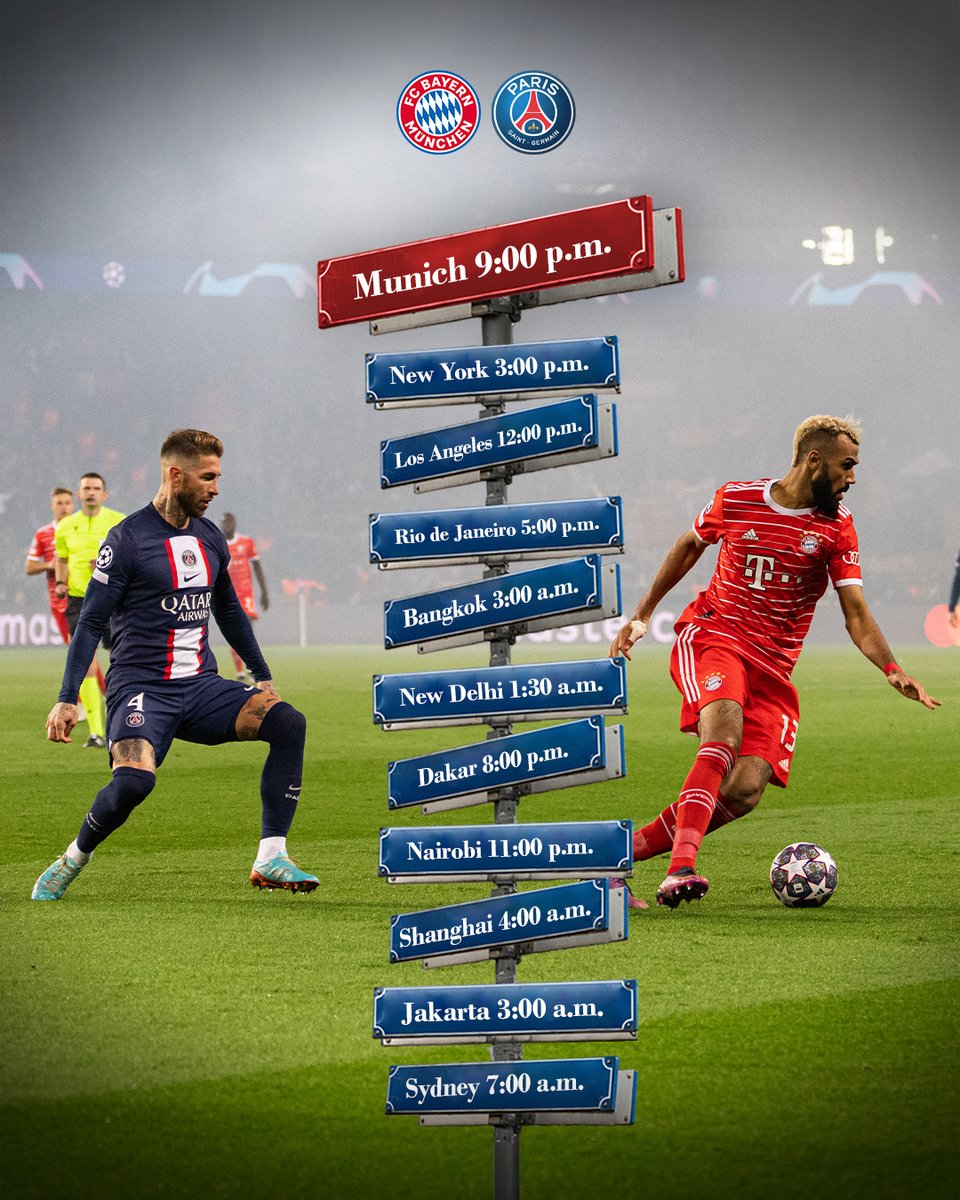 📍 Von wo unterstützt ihr uns heute? ✨

#FCBPSG #MiaSanMia #FCBayern #UCL