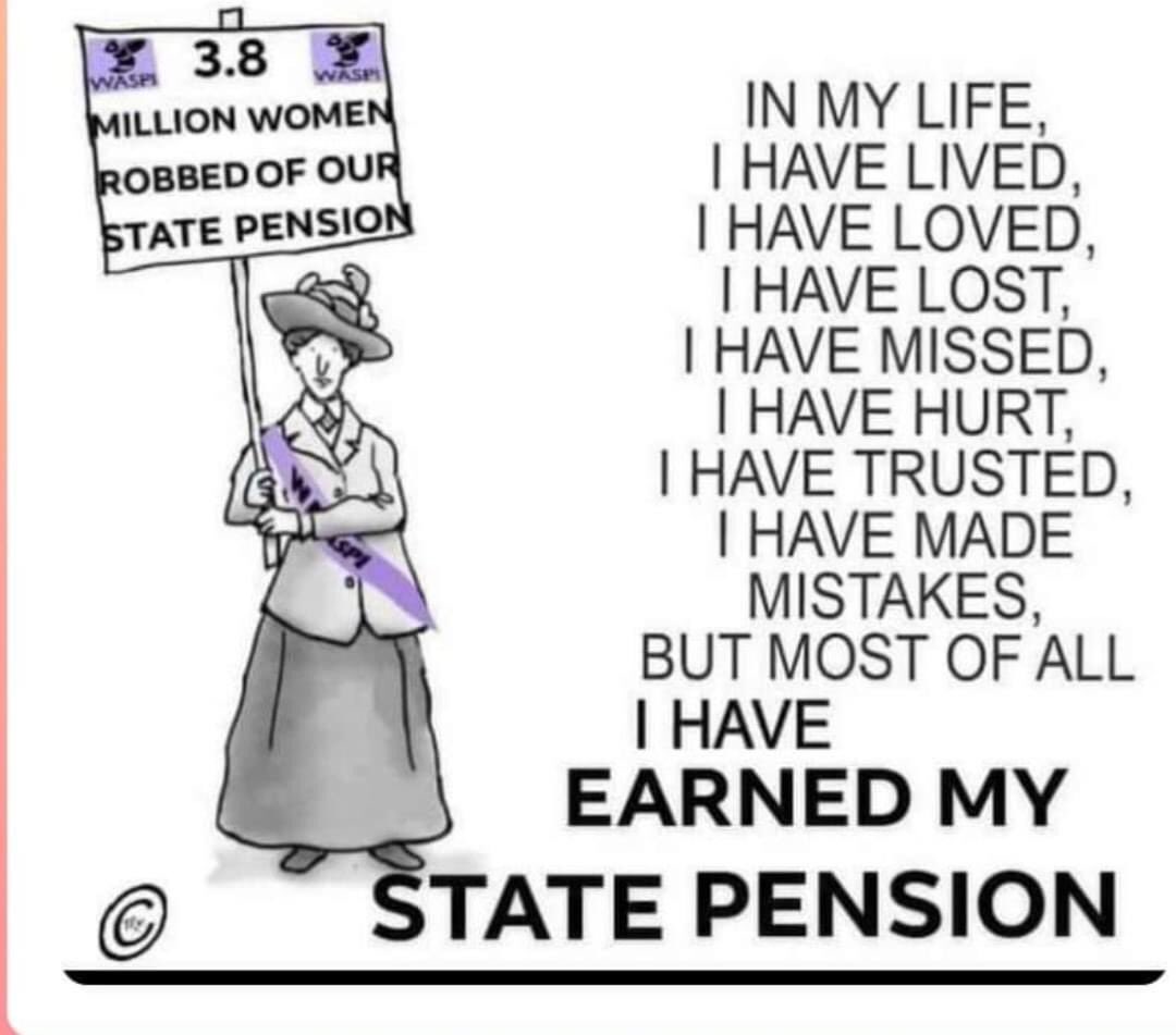 #1950swomen #WASPI 💜 #wepaidinyoupayout #notgoingaway #fightbackrally @ChronandEcho this is a story no one wants to print.
#greatpensionrobbery