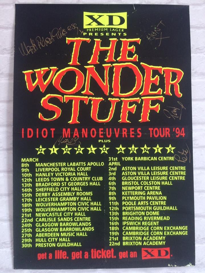 StuffieMuseum's tweet photo. On this date in 1994, The Wonder Stuff headed off on their Idiot Manoeuvres UK Tour. 

Main support was by Gigolo Aunts. 

Which gig did you attend? https://t.co/bFbRFvAAIi