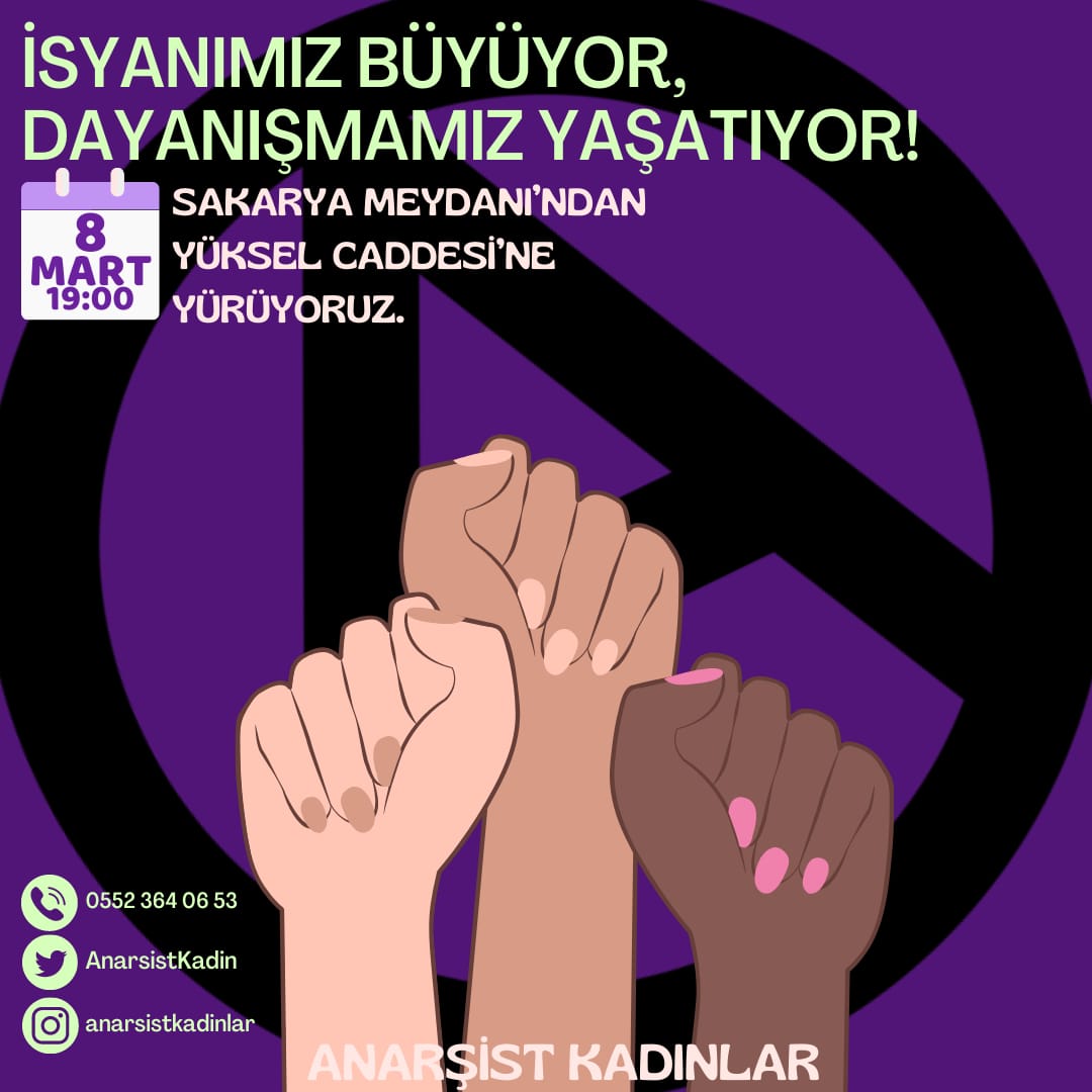 Enkaz altında bırakılan halk için, daha da güvencesiz bir yaşama sürüklenen kadınlar ve çocuklar bugün yasımızdan kara dayanışmamızdan morları kuşanıp Sakarya Meydanında buluşuyoruz. 

Sen yoksan bir eksiğiz!

#8martdunyakadinlargunu #8M2023