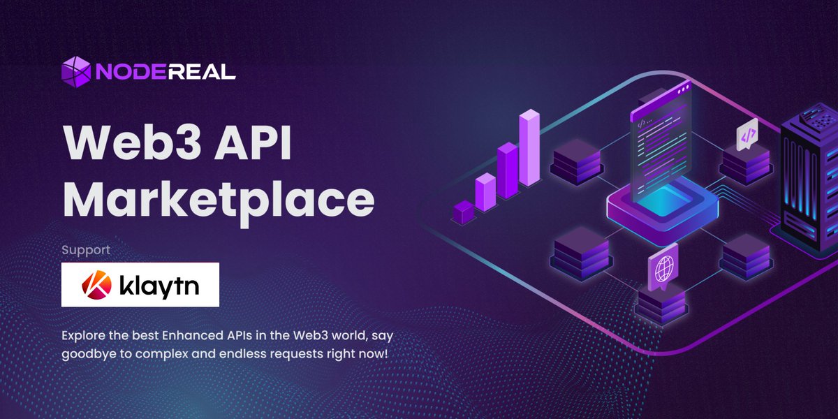Nodereal_io's tweet photo. 🔥 API Marketplace Updates 🔥

#Klaytn RPC is now available on our #APIMarketplace and it is FREE for all 🤩

Let's #MakeWeb3Real right today 👇

💪 @klaytn_official RPC: https://t.co/cnYBRdgynj
🧰 API Marketplace: https://t.co/gwxViw6Wvb https://t.co/9MUWDHYRkv