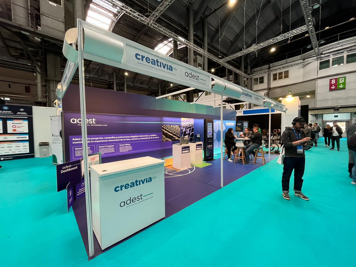 creativialab's tweet photo. Segundo día en el #eShowBCN23 @eshowesp 🙌
📌 Pásate por nuestro stand H16 e infórmate sobre las últimas tendencias del sector.
#AdestCompany #creativialab #Phygital #PhygitalExperience #eShowBCN https://t.co/nyfkiT3Tam