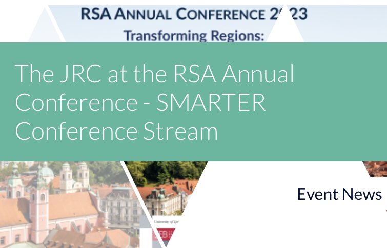 We are looking for brilliant, inspiring submissions to feed the #SMARTER conference stream at #RSA23 in #Ljubljana 🇸🇮 on #urban and #rural transformations for #sustainability and resilience.

Deadline 14 March
Are you in❓
Check it out‼️
👇
regionalstudies.org/news/smarter20…