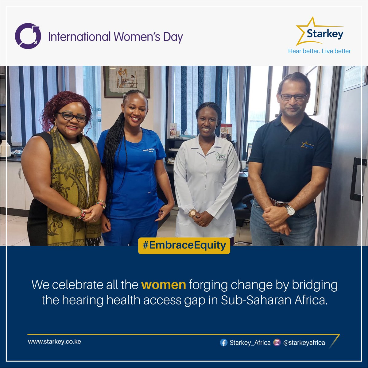 StarkeyAfrica's tweet photo. In Sub-Saharan Africa, it has been reported that there is a shortage of more than 25,000 hearing healthcare professionals @starkeyafrica celebrates all the women #forging change by bridging the hearing health access gap in Sub-Saharan Africa. #EmbraceEquity #IWD2023 https://t.co/irfS4AzuMZ