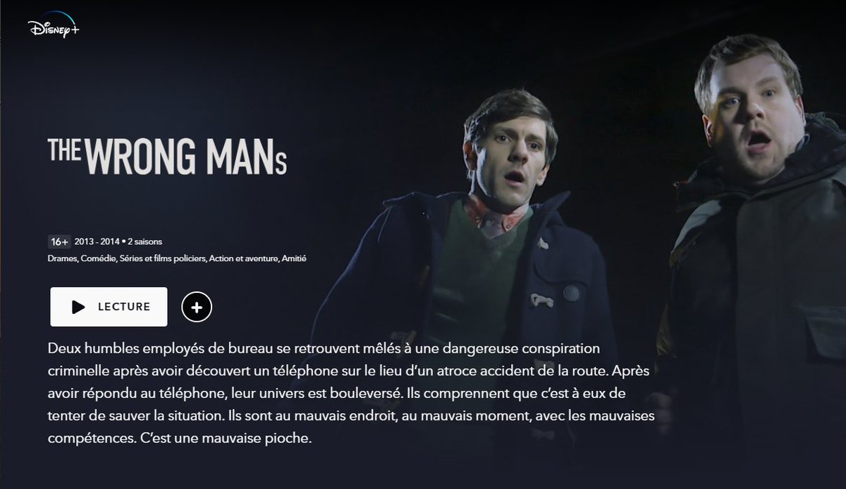 anael_tw's tweet photo. 🇬🇧 Les deux saisons de #TheWrongMans sont bien arrivées sur @DisneyPlusFR. Si je ne dis pas de bêtises, la saison 2 est "inédite" en France.
🔗 https://t.co/49SNvJxnMk https://t.co/GAqaMQQnYQ