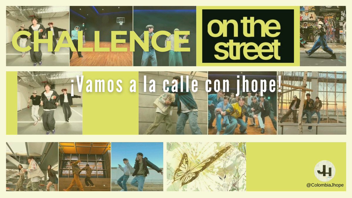 ColombiaJhope's tweet image. #AMRY apoyemos a #on_the_street 🛣 te invitamos a unirte al challenge que ha incentivado #jhope y sí no se te da mucho el baile, esta bien porque puedes grabarte por las calles de tu ciudad en un ambiente tranquilo y relajado sin hacerte daño. #jhope_onthestreet  ¡ánimo! 💜