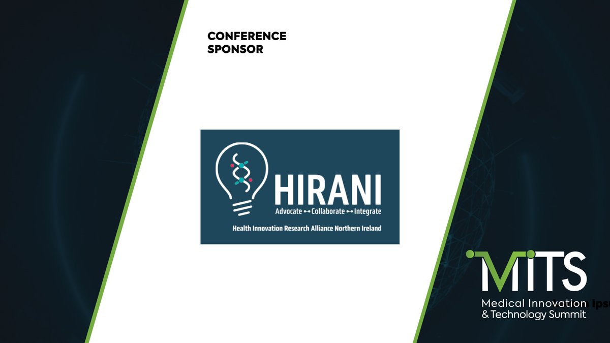 The Medical Innovation &amp; Technology Summit (MITS) is Hosted by the Health Innovation Research Alliance Northern Ireland (HIRANI).

Wednesday 19th April 2023 at The MAC Theatre in Belfast.
Buy your tickets at eventbrite.com/e/medical-inno…

#MITS2023 #HealthInnovation #HIRANI