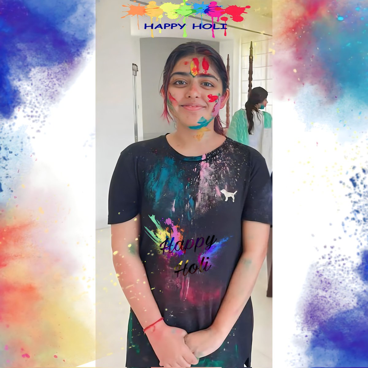 Aadhyayadavv's tweet photo. Happy Holi ❤️💛🧡 https://t.co/OsxAbwyz1j