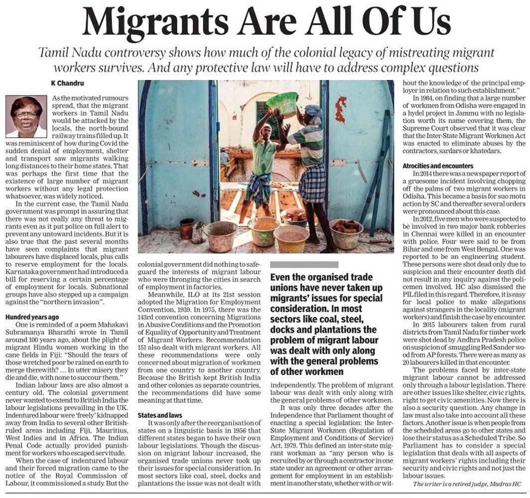 Upsc Civil Services Exam on Twitter "Migrants Are All of Us SourceTOI GS Paper 2 Issues