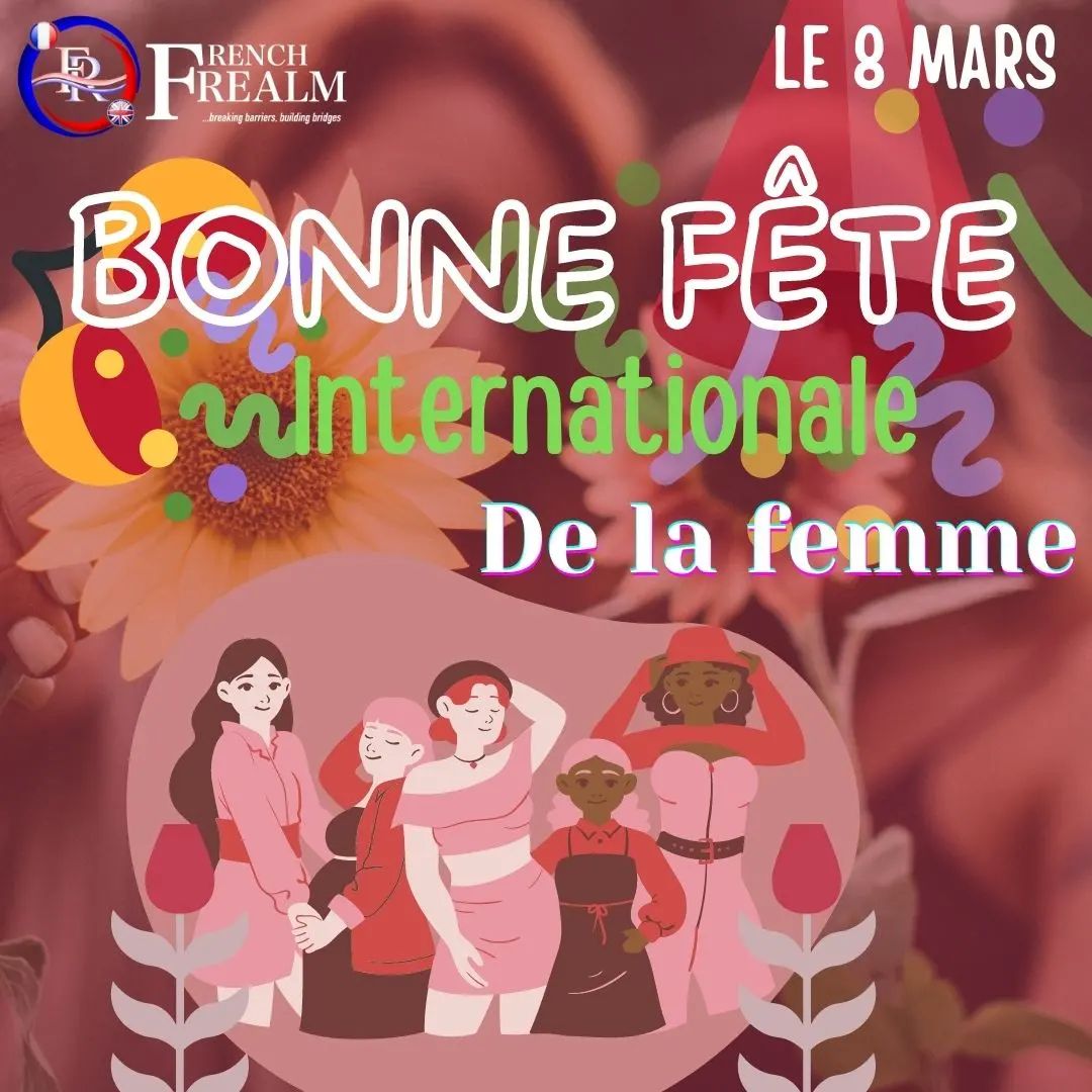 To all the women in the world, you are loved,you are a rare gem and you will forever be celebrated.

À toutes les femmes vous êtes belles, magnifiques et fortes💪 Surtout les étudiantes de French Realm. We are super proud of you.

#frenchstudents #frenchtutor #WomensDay2023