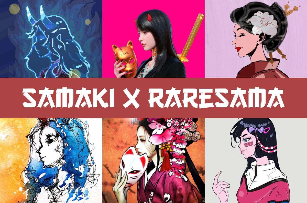 SamakiNFT's tweet image. ⛩️SAMAKI X RARESAMA ARTISTS⛩️

GM! We are starting our most massive collaboration with @RaresamaNFT

These 1/1 SAMAKI will be minted in our main collection as UNIQUE NFTs made in collaboration with legends of our eco

Read this thread to learn more🧵