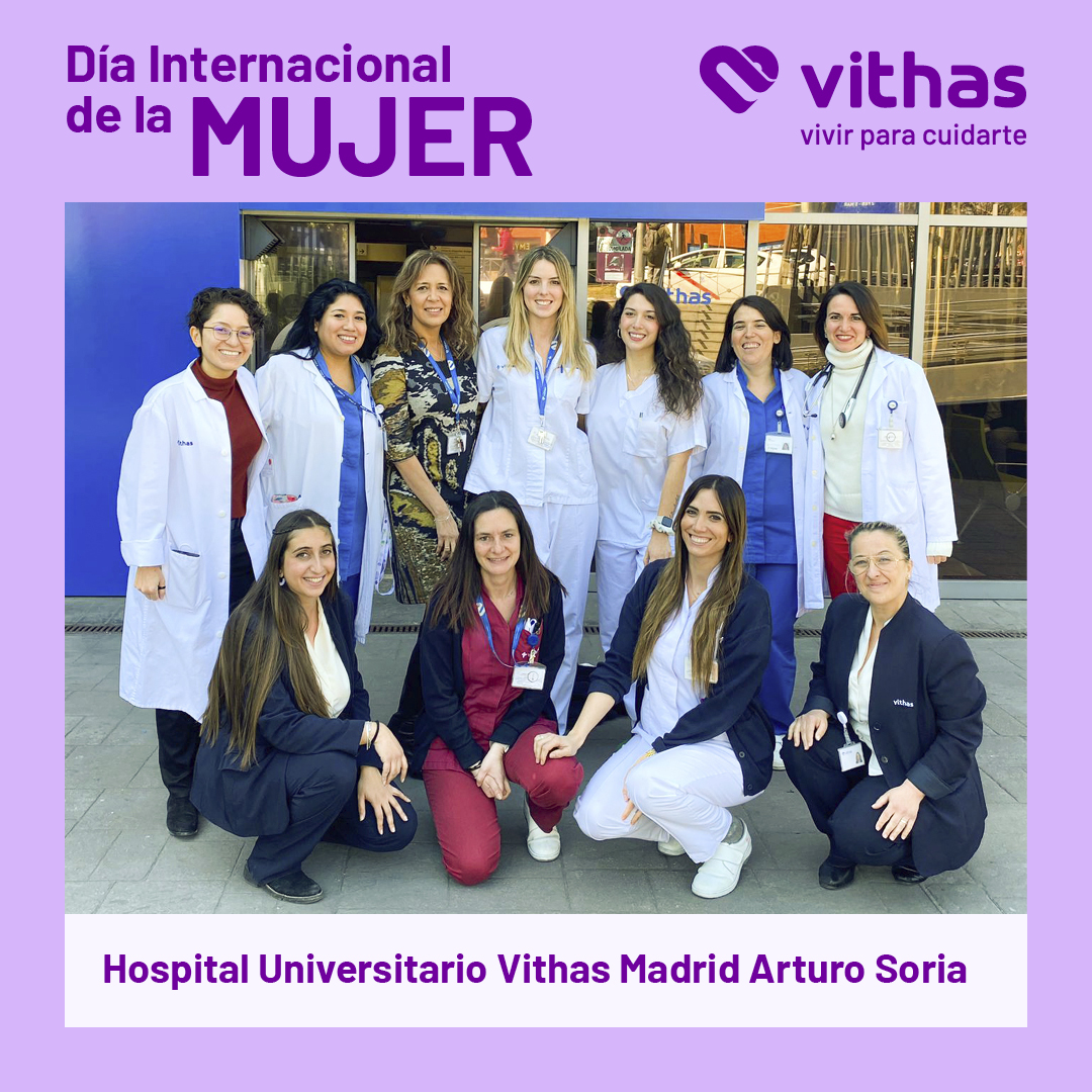Vithas's tweet photo. 💜Nuestra representación femenina de los hospitales de Madrid, que cada día hacen más grande a Vithas. 
📸Hospital Universitario Vithas Madrid Arturo Soria
📸Hospital Universitario Vithas Madrid Aravaca
📸Hospital Universitario Vithas Madrid La Milagrosa

#8M2023 #8DeMarzo https://t.co/Q7uS1SwM1G