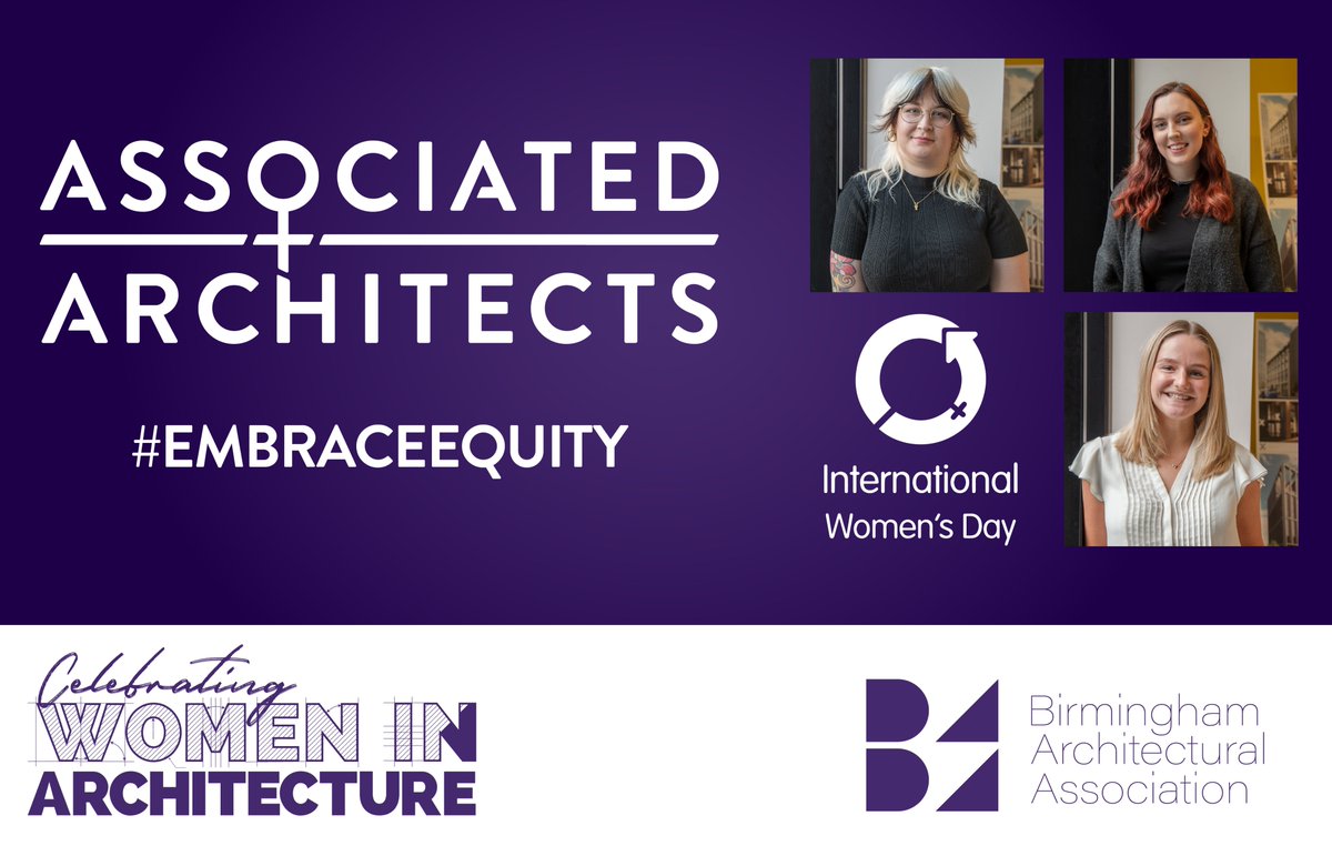 It's @womensday! Tonight 3 of our Birmingham office staff will be involved in the SOLD OUT @Birm_Arch Women In Architecture event at Birmingham's @BMusic_Ltd Symphony Hall. Happy #IWD2023 to all the talented female Built Environment Professionals in our industry and beyond!