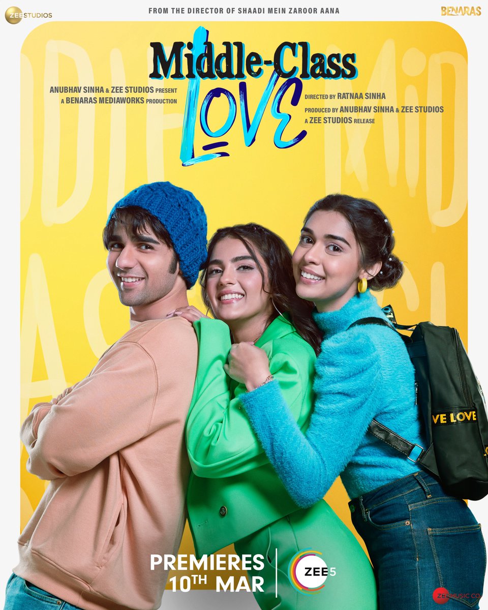 Hindi film #MiddleClassLove will premiere on ZEE5 Premium on March 10th.