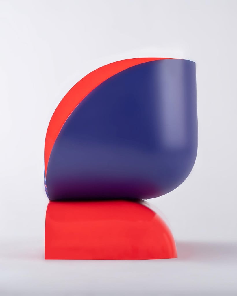 designboom's tweet photo. simple yet vibrant ‘leaf chair’ injects splash of color and organic forms into the home https://t.co/jRWD745GbF https://t.co/Z7upU3fYzc