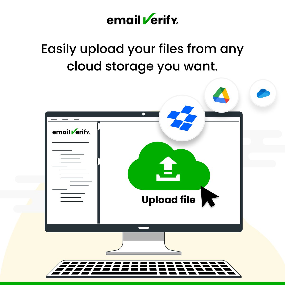 memailv's tweet photo. You can now easily connect your cloud storage with Email Verify ✅, including Google Drive, One Drive, and Dropbox. 

Try now for FREE: https://t.co/I3PMGchjrc

#googledrive #onedrive #dropbox #emailverification  #nobouncerate #emailmarketing #emailverify #mslm https://t.co/BfqwrqCYmR