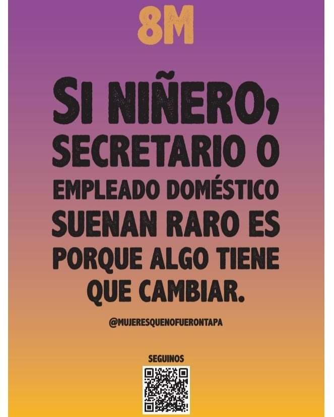 GelpPuan's tweet photo. Este 8M nos sumamos a la viralización de los afiches de @mujeresquenofu1. 🧵
 #8M #mqnft https://t.co/awsZp2jbJ5