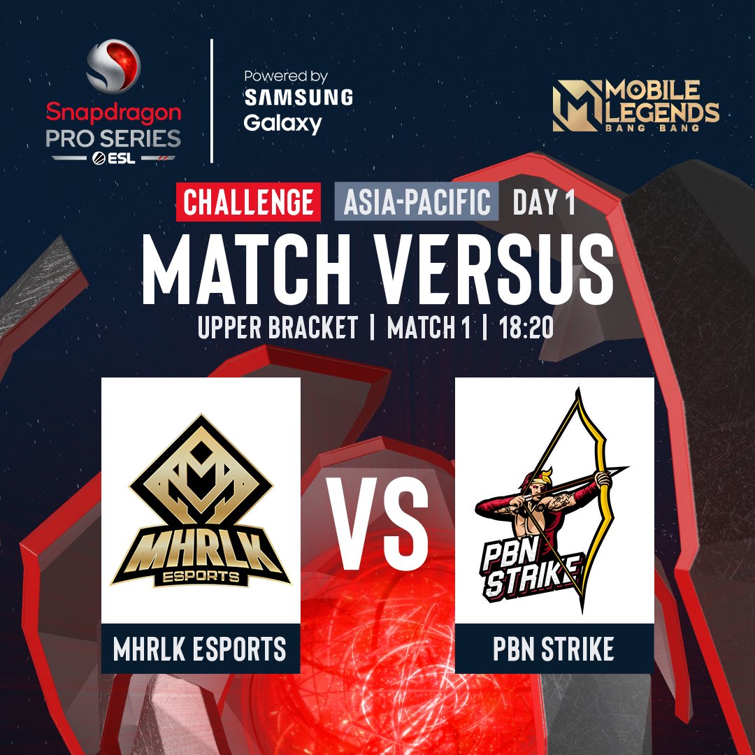 ESL_Asia's tweet photo. โ #MHRLK ESPORTS vs #PBN STRIKE โ
Get ready for some fierce competition ๐ฅ Who has what it takes to be the crowned winner?
๐บ https://t.co/a0GXesDlsC
๐บ https://t.co/JxPYI82J3x
๐บ https://t.co/UhETaQp1k5
#SnapdragonProSeries #Snapdragon #MLBB
#Mobilelegendsbangbang https://t.co/gVLneGtEkg