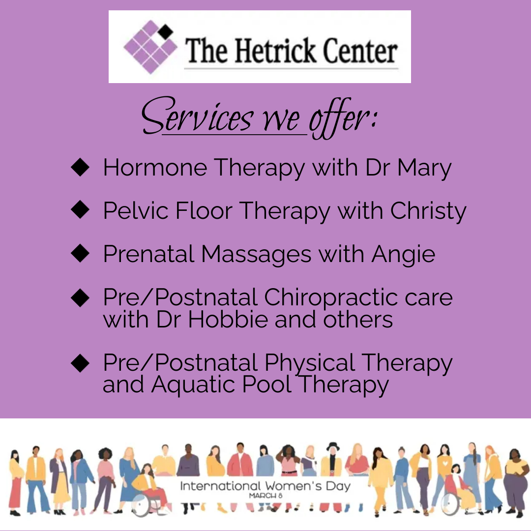 #HappyInternationalWomensDay from #TheHetrickCenter! #pelvicfloortherapy #hormonetherapy #prenatalcare #postnatalcare #chiropracticcare #physicaltherapy #aquatictherapy #prenatalmassage #internationalwomensday #march8