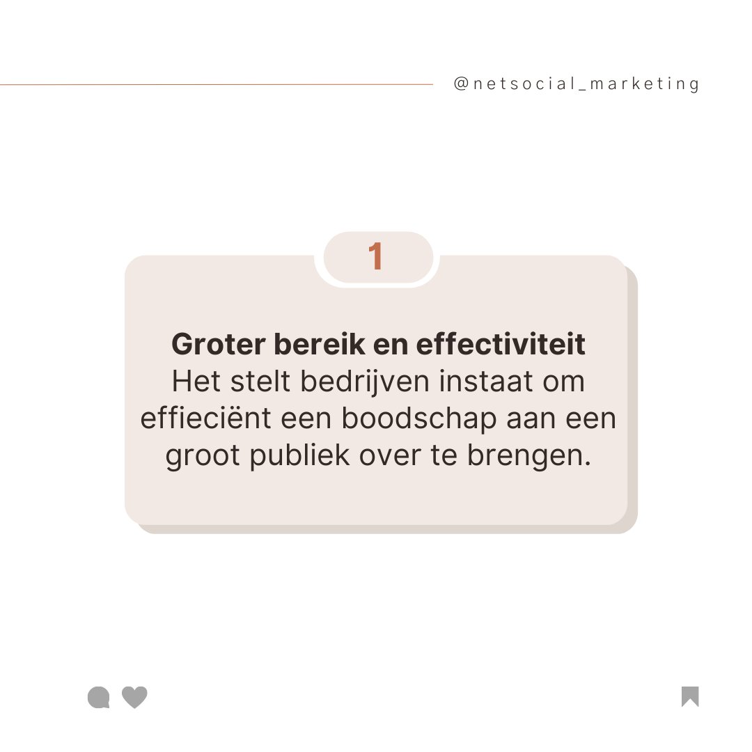 NetSocial__'s tweet image. Social media marketing is vandaag de dag niet meer weg te denken uit het marketinglandschap. Waarom zou je kiezen voor social media marketing in plaats van traditionele vormen van marketing? Hier zijn drie goede redenen voor: