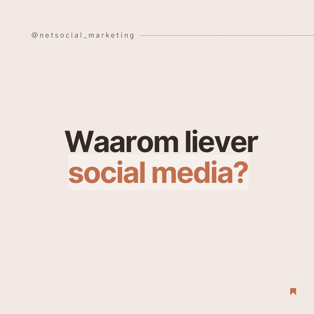 NetSocial__'s tweet image. Social media marketing is vandaag de dag niet meer weg te denken uit het marketinglandschap. Waarom zou je kiezen voor social media marketing in plaats van traditionele vormen van marketing? Hier zijn drie goede redenen voor:
