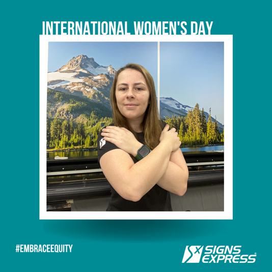 Signs Express is proud to support International Women's Day and challenge stereotypes by helping women forge a career in the industry. Featuring Tori Kendrick, our 2022 employee of the year. #embraceequity #signsexpress #signage