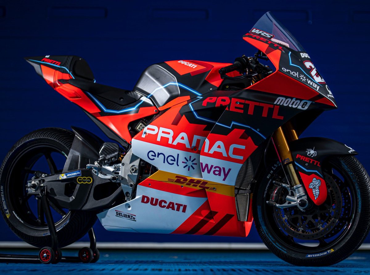 Rate the Ducati MotoE ⚡️ of the Prettl Pramac team.
#MotoE <a href="/PramacMotoE/">Prettl Pramac MotoE</a> #DucatiMotoE