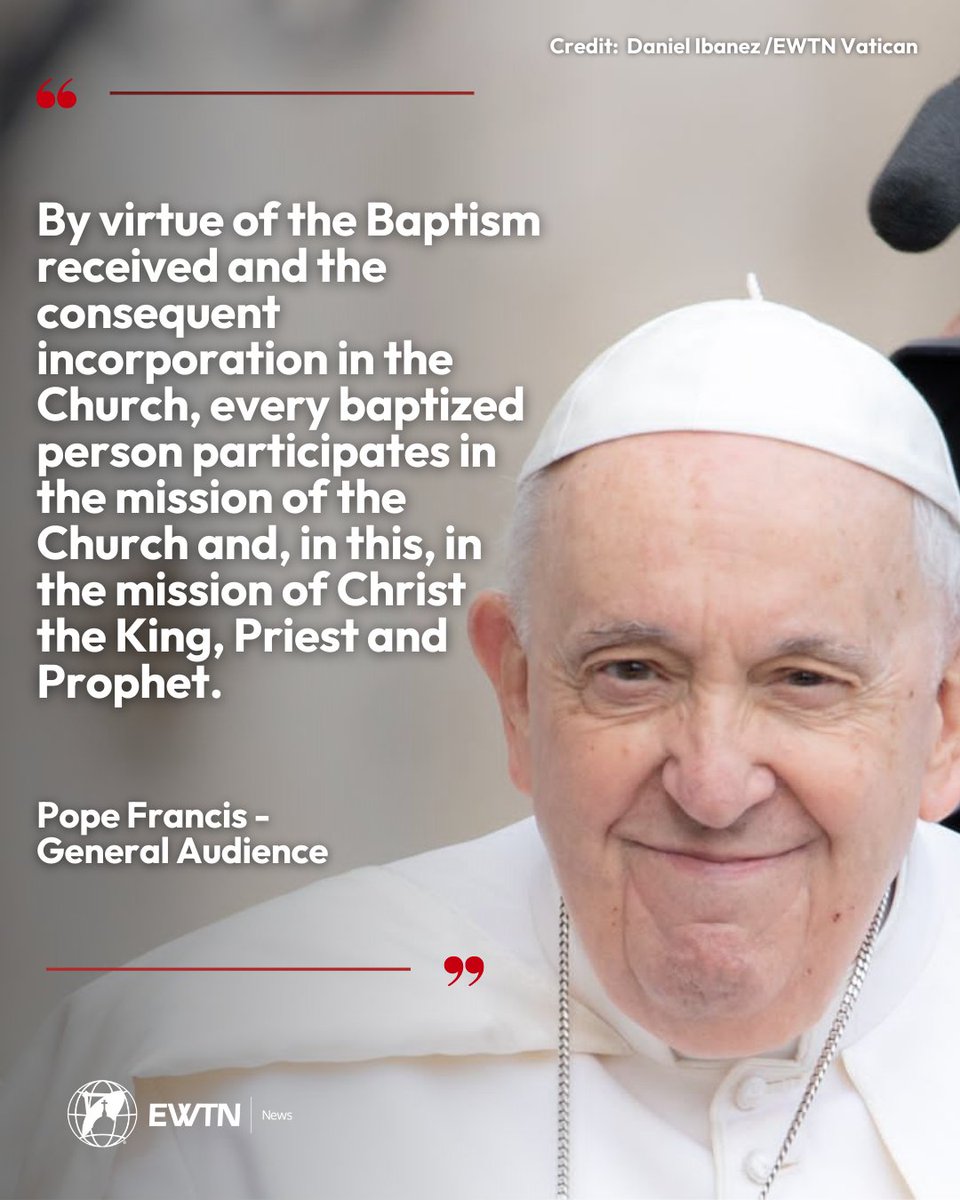 Pope Francis reminds us that every baptised person has a unique role to play in the Church's mission, regardless of their position or level of faith. Let's embrace our apostolic zeal! #CatholicChurch #GeneralAudience